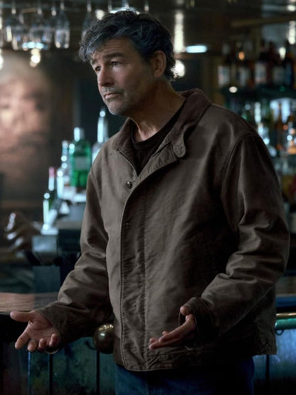 Kyle Chandler Lanterns Brown Cotton Jacket