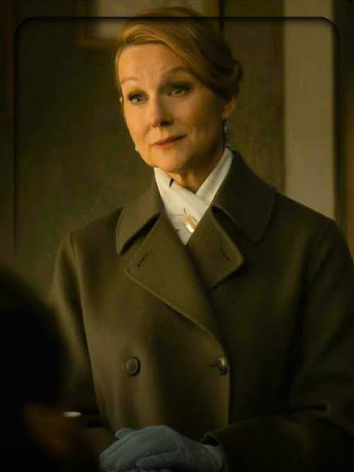 Lanterns Laura Linney Green Wool Coat