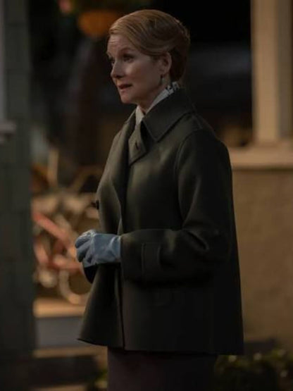 Lanterns Laura Linney Green Wool Coat