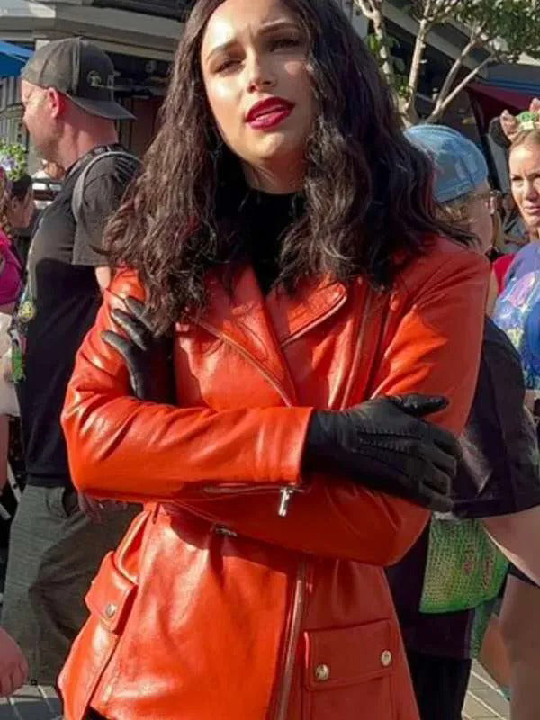 Laura Donnelly Werewolf by Night Orange Leather Jacket