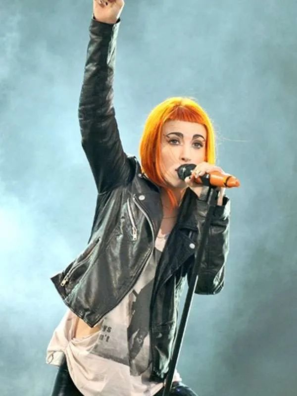 Leeds Music Festival Hayley Williams Black Biker Leather Jacket