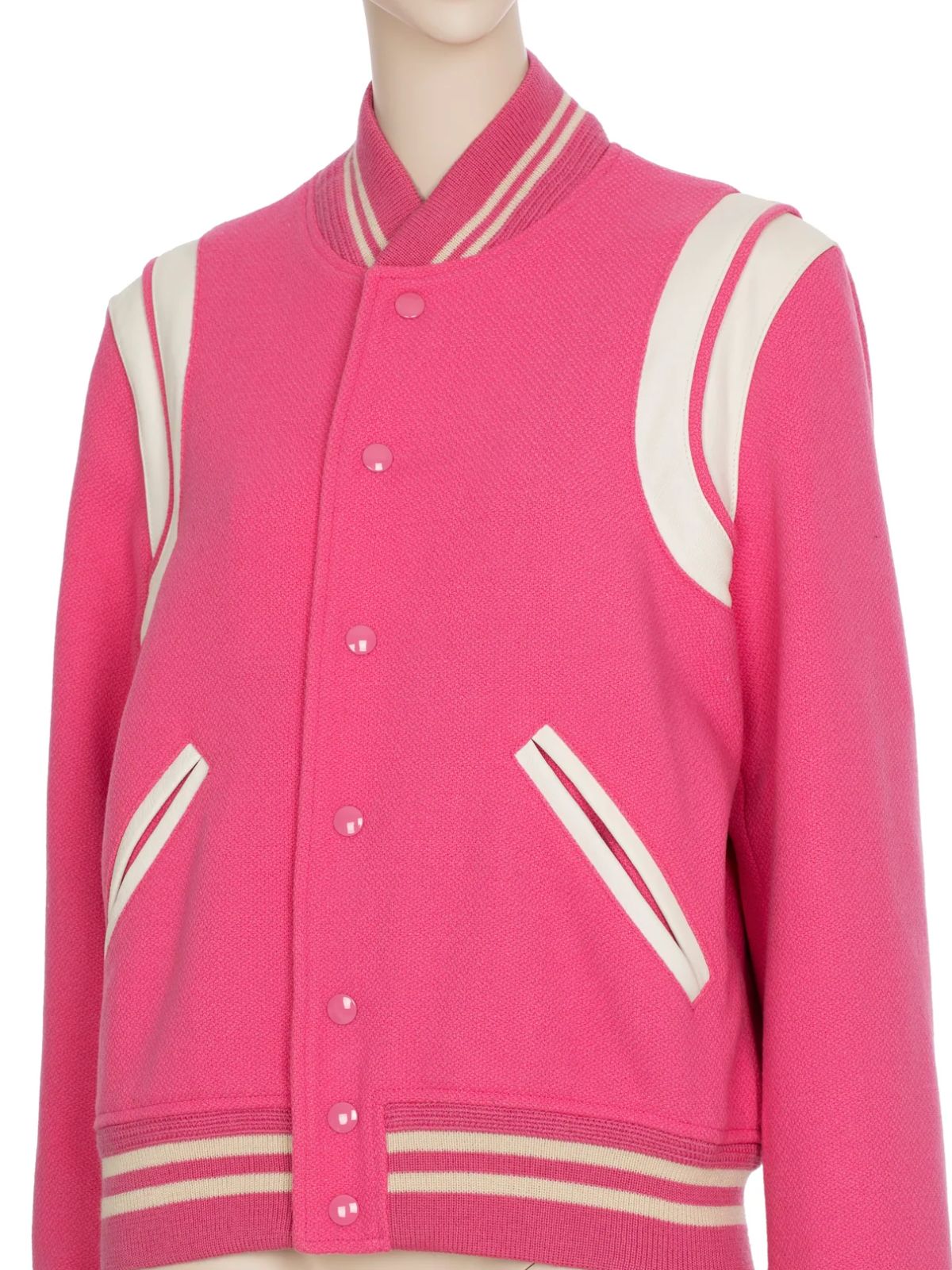 Lexi Minetree Elle Pink Varsity Bomber Jacket
