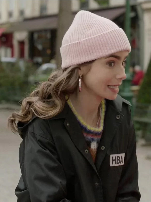 Lily Collins Emily In Paris Black Jacket
