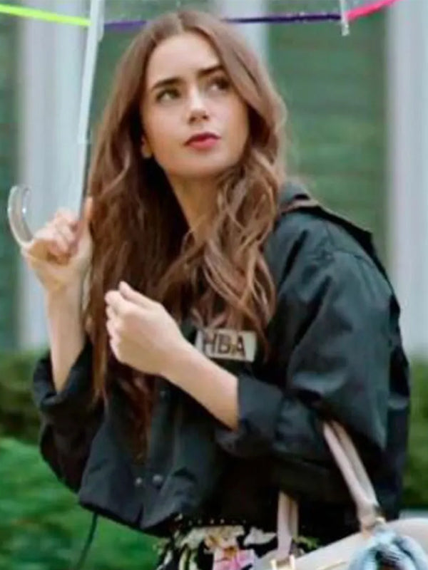 Lily Collins Emily In Paris Black Jacket
