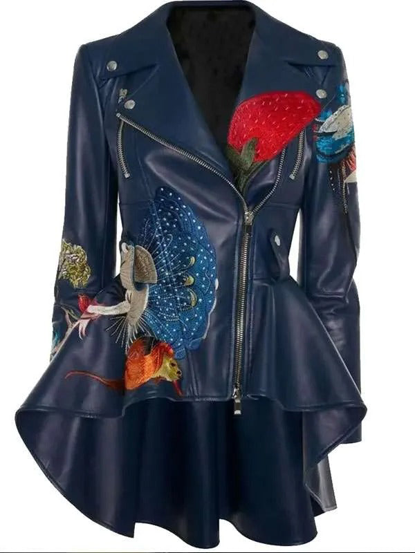 Linda Cardellini No Good Deed Blue Leather Jacket