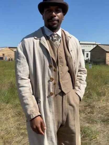 Little House on the Prairie Jocko Sims Beige Cotton Coat