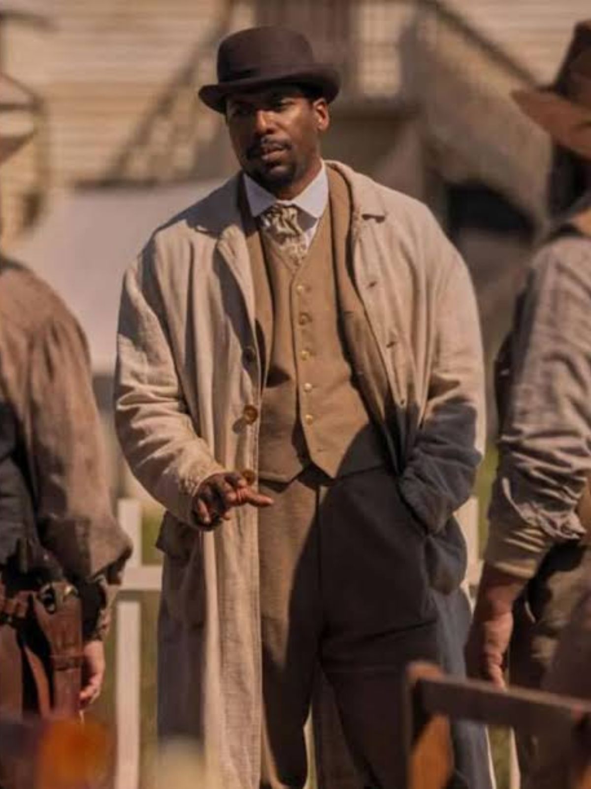 Little House on the Prairie Jocko Sims Beige Cotton Coat