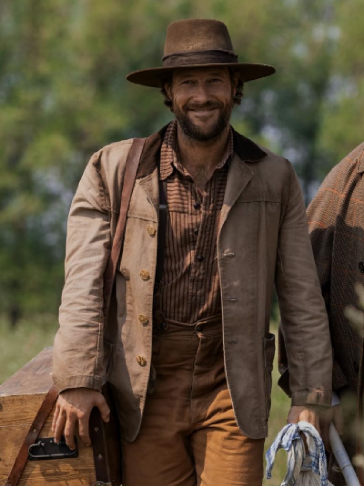 Little House on the Prairie Luke Bracey Brown Cotton Jacket