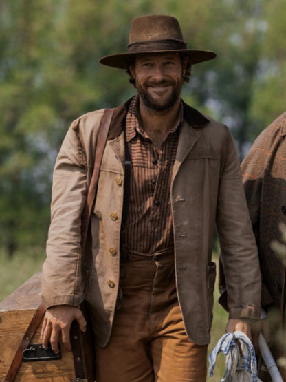 Little House on the Prairie Luke Bracey Brown Cotton Jacket