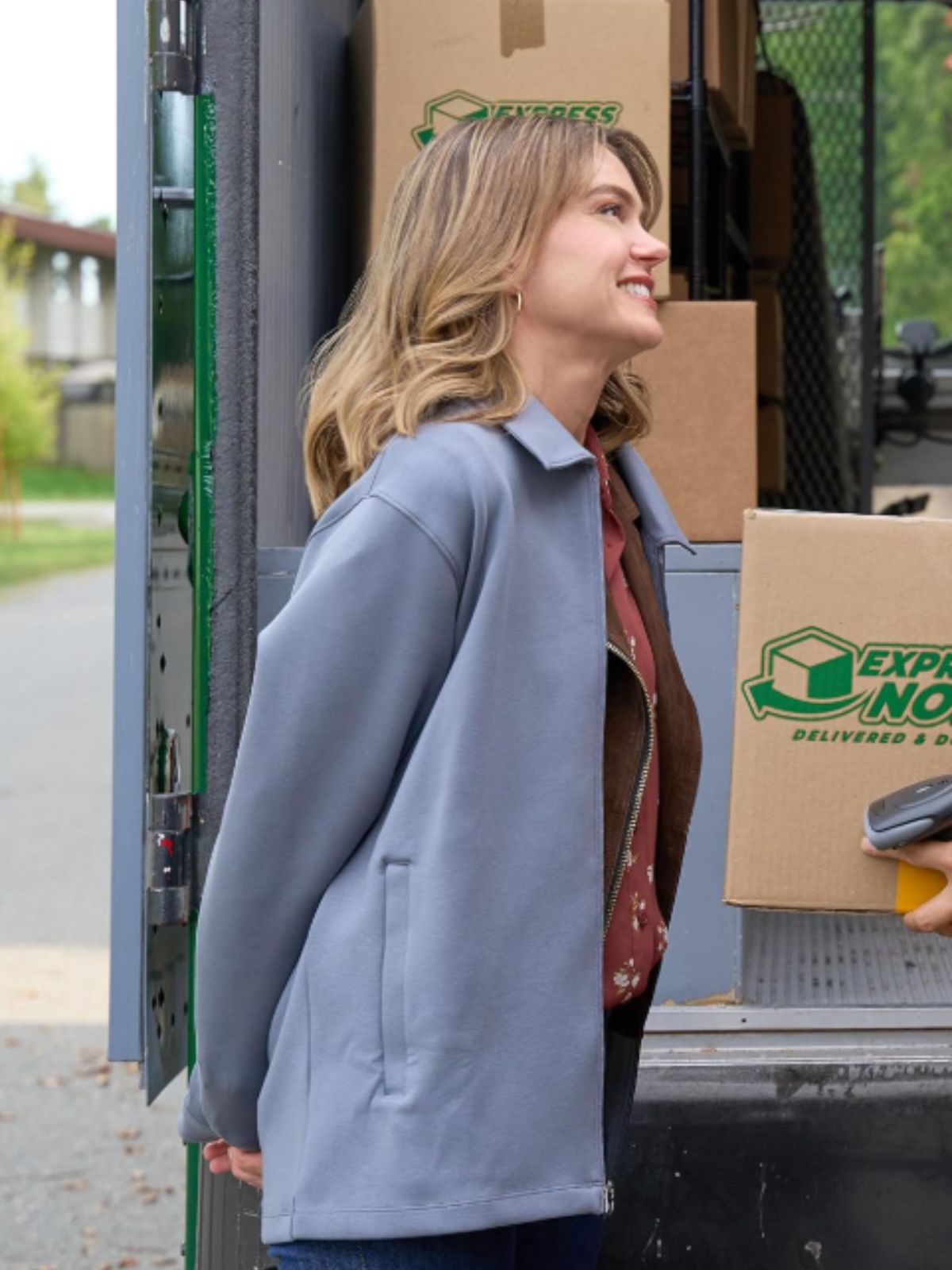 Love Finds You Aimee Teegarden Gray Wool Jacket