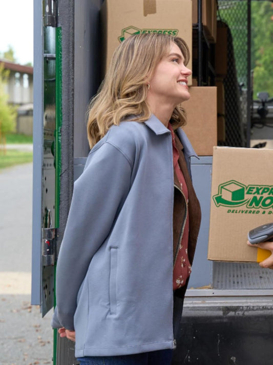 Love Finds You Aimee Teegarden Gray Wool Jacket