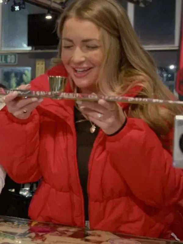 Love is Blind S08 Taylor Haag Red Puffer Jacket