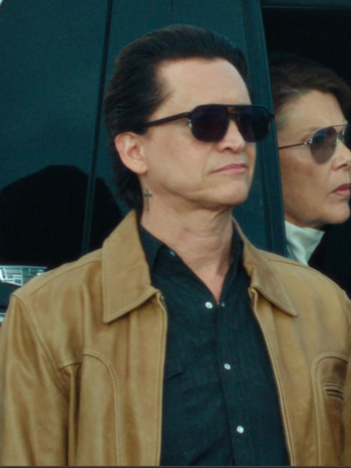 Lucky Clifton Collins Jr. Tan Leather Jacket