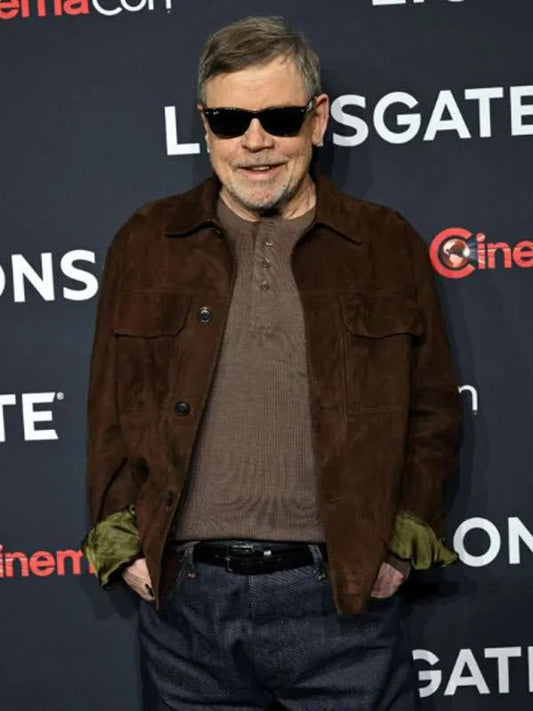 Mark Hamill The Long Walk 2025 Suede Leather Jacket