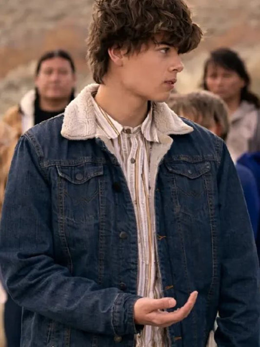 Marshals Brecken Merrill Blue Denim Sherpa Lined Jacket