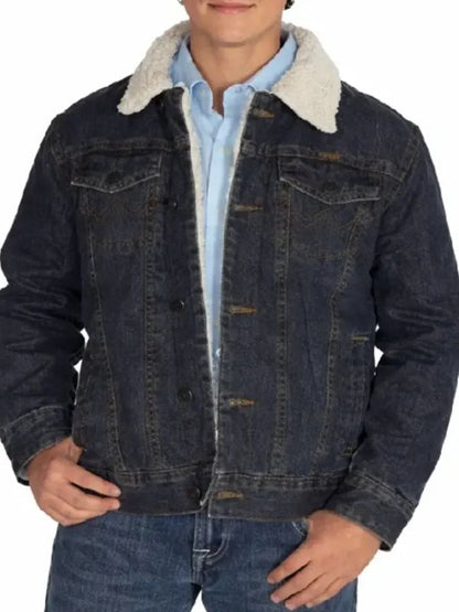 Marshals Brecken Merrill Blue Denim Sherpa Lined Jacket