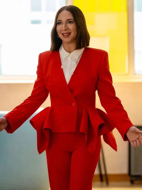 Maya Rudolph Loot Red Peplum Blazer