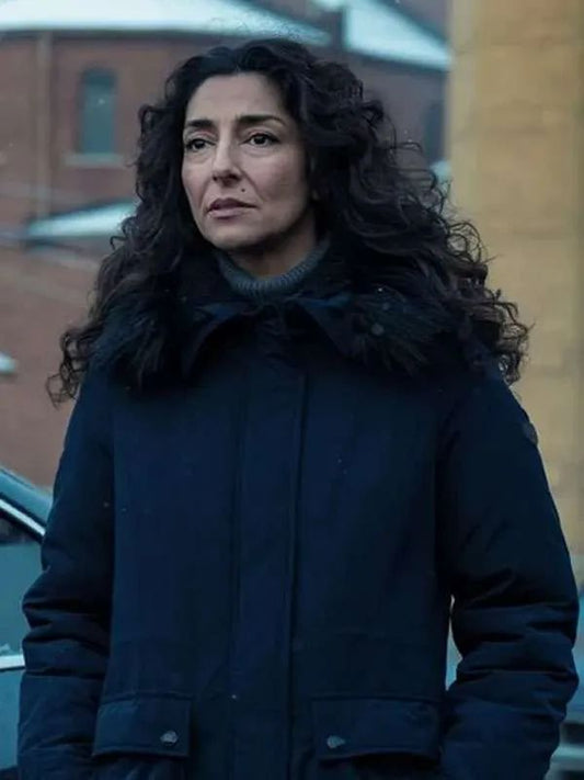 Mayor of Kingstown S04 Evelyn Foley Blue Parka Jacket