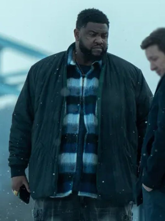 Mayor of Kingstown S04 Tobi Bamtefa Black Bomber Jacket