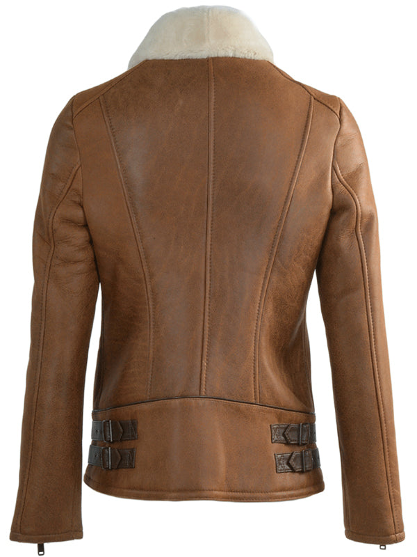 Mens B3 Aviator Brown Leather Jacket