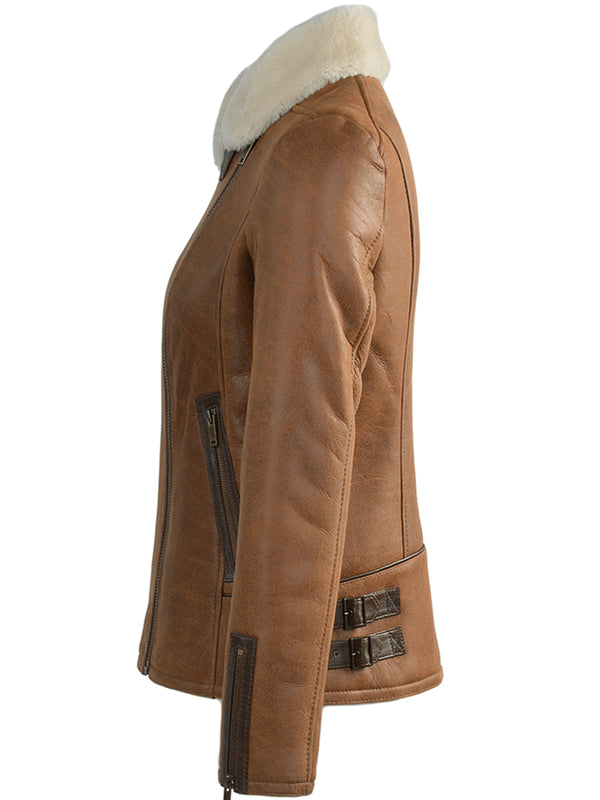 Mens B3 Aviator Brown Leather Jacket