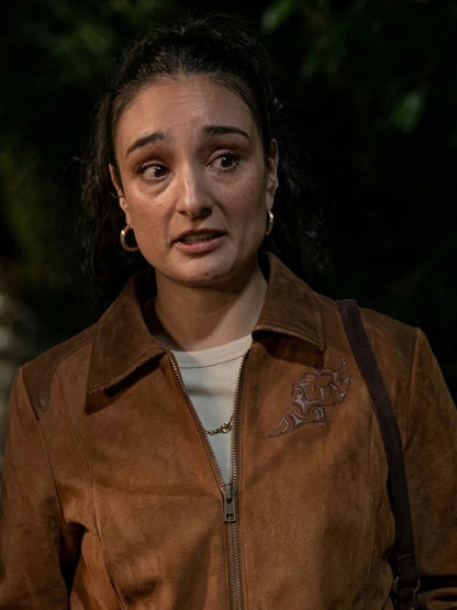 Mercedes Assad Ted Lasso Margy El Sherif Brown Suede Leather Jacket