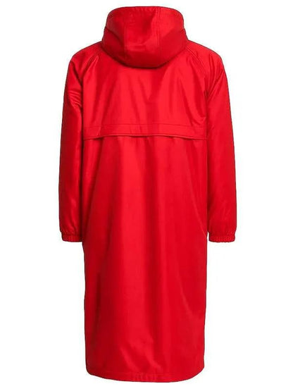 Milly Alcock New York City Red Hooded Coat