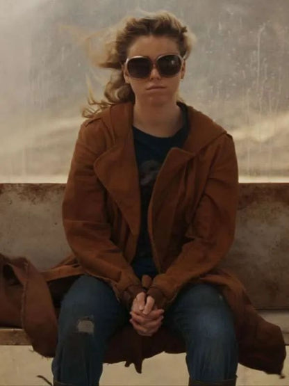 Milly Alcock Supergirl Brown Hooded Trench Coat