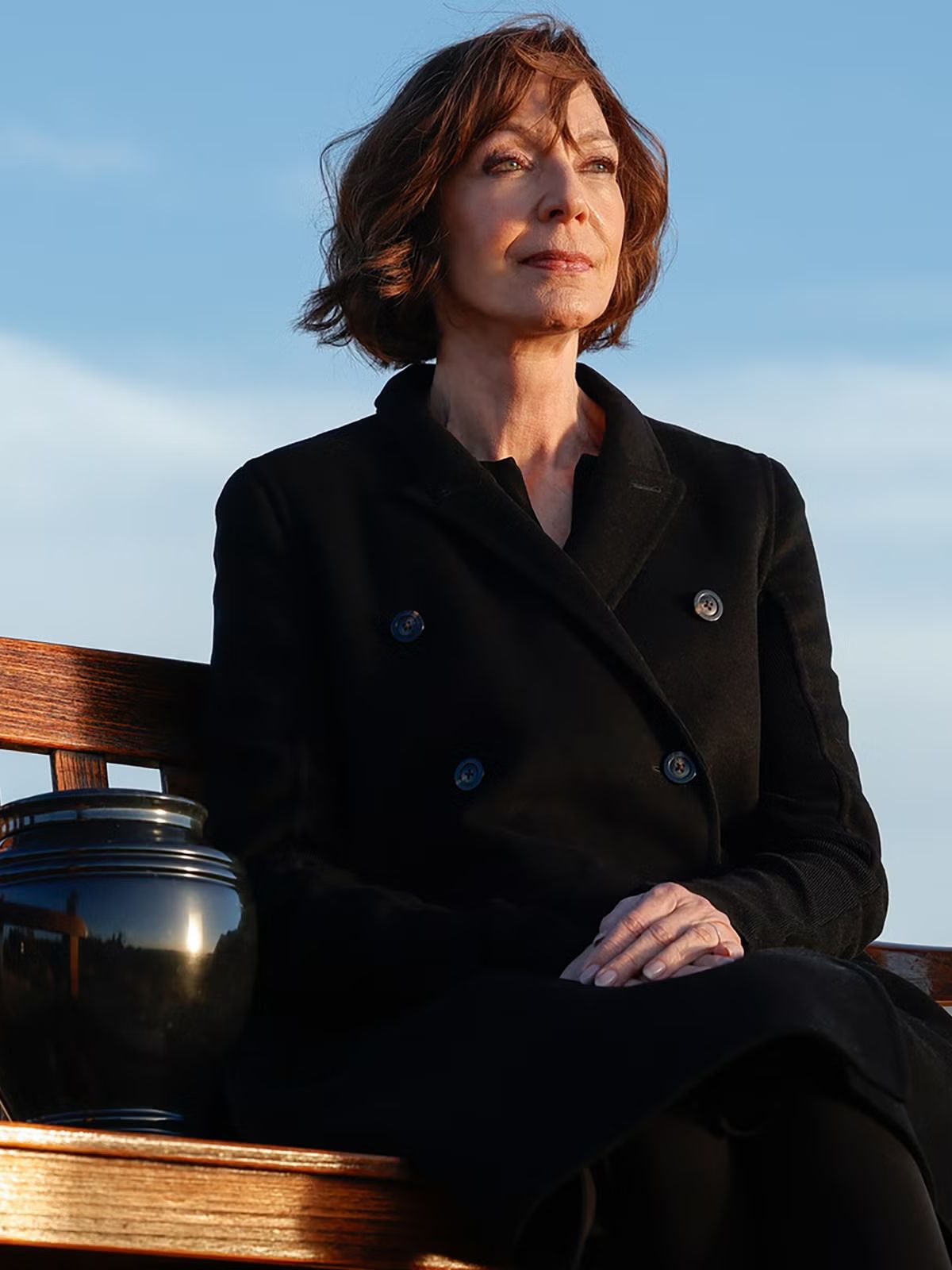 Miss You, Love You Diane Patterson Black Wool Coat