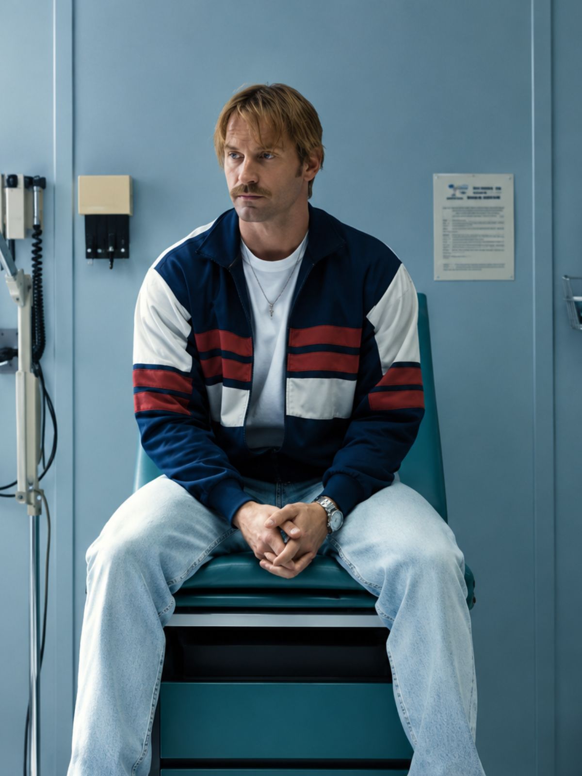 Mr. Irrelevant David Corenswet Blue Track Jacket