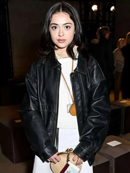 Nailea Devora Coach RTW Fall Show Black Leather Jacket