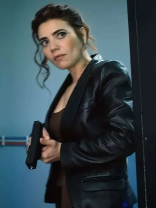 Nassima Benchicou NCIS Tony & Ziva Black Leather Blazer
