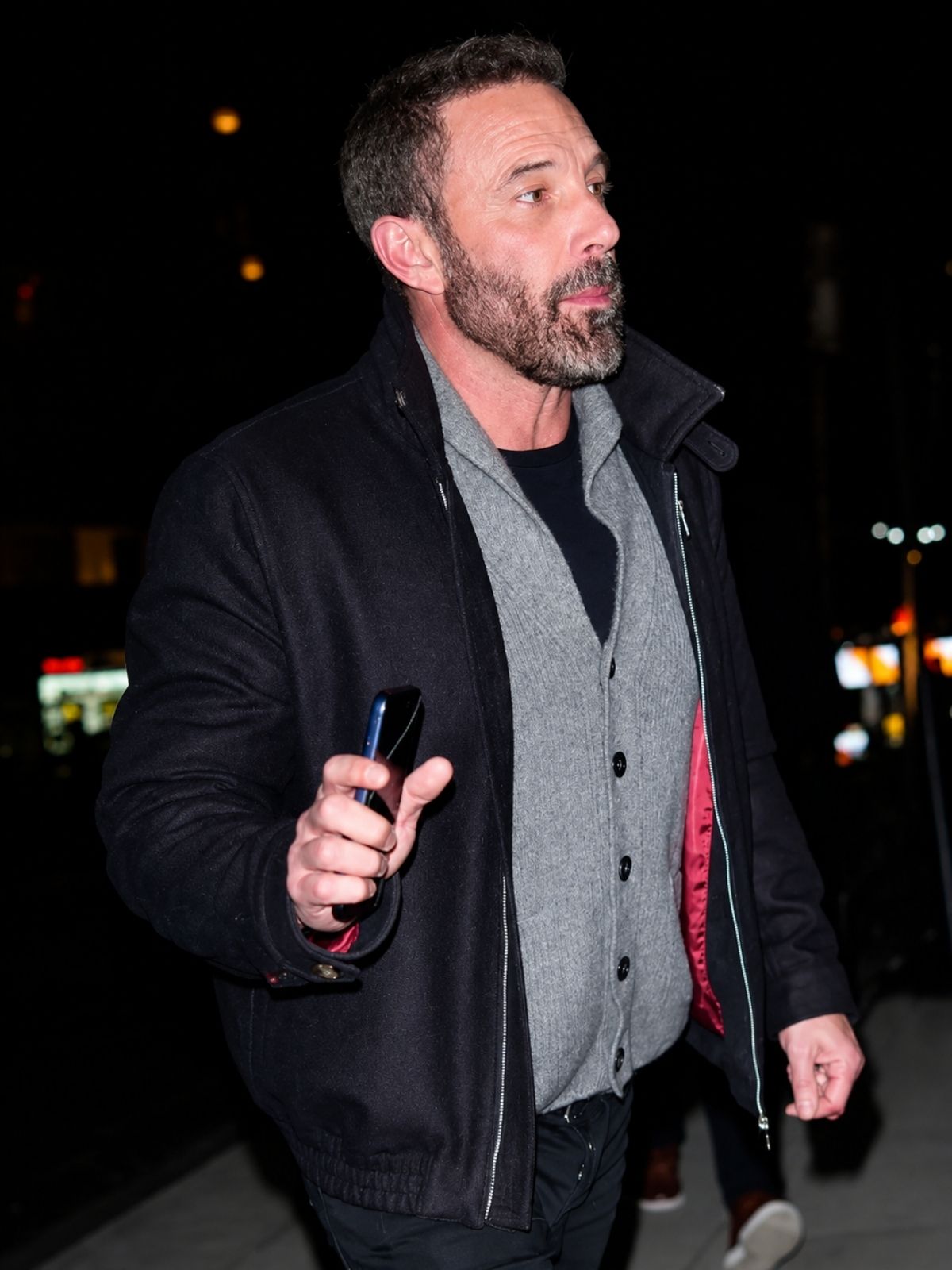 New York City Ben Affleck Black Wool Jacket
