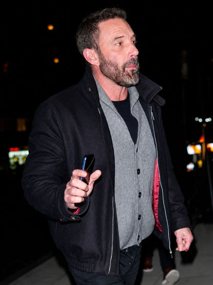New York City Ben Affleck Black Wool Jacket