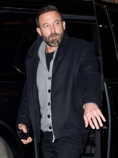 New York City Ben Affleck Black Wool Jacket