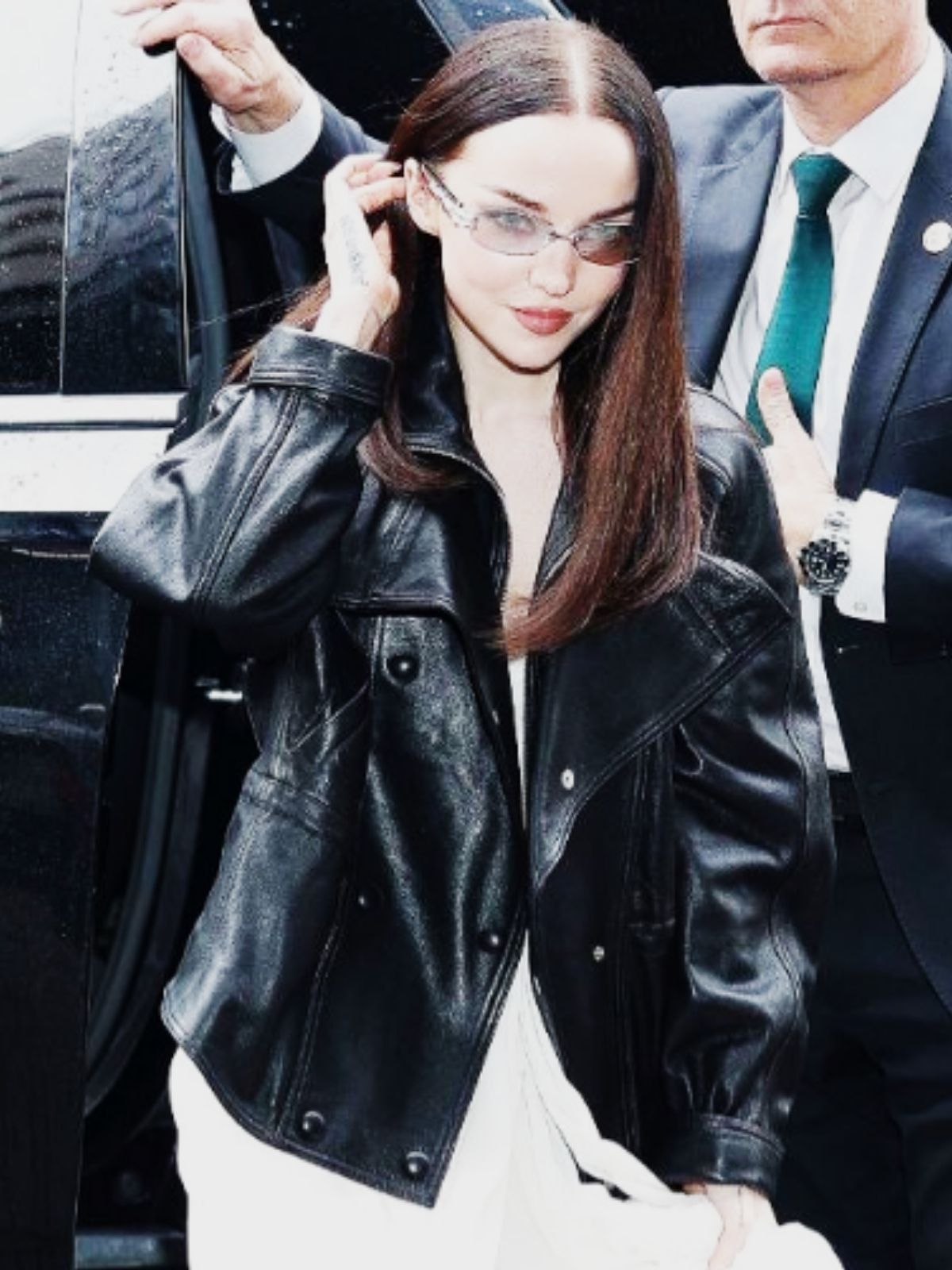 New York City Dove Cameron Black Leather Jacket