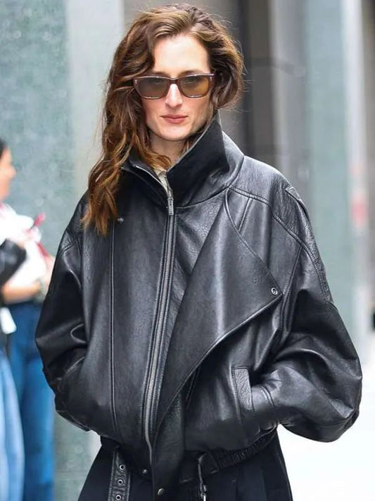 New York City Grace Gummer Black Leather Jacket