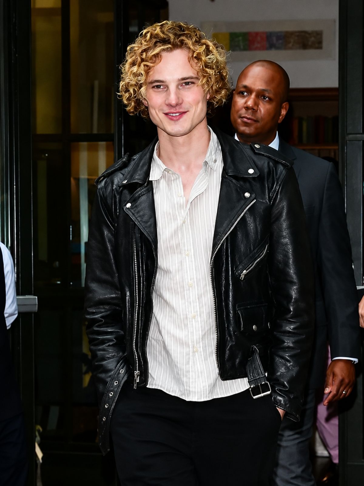 New York City Graham Campbell Black Biker Leather Jacket