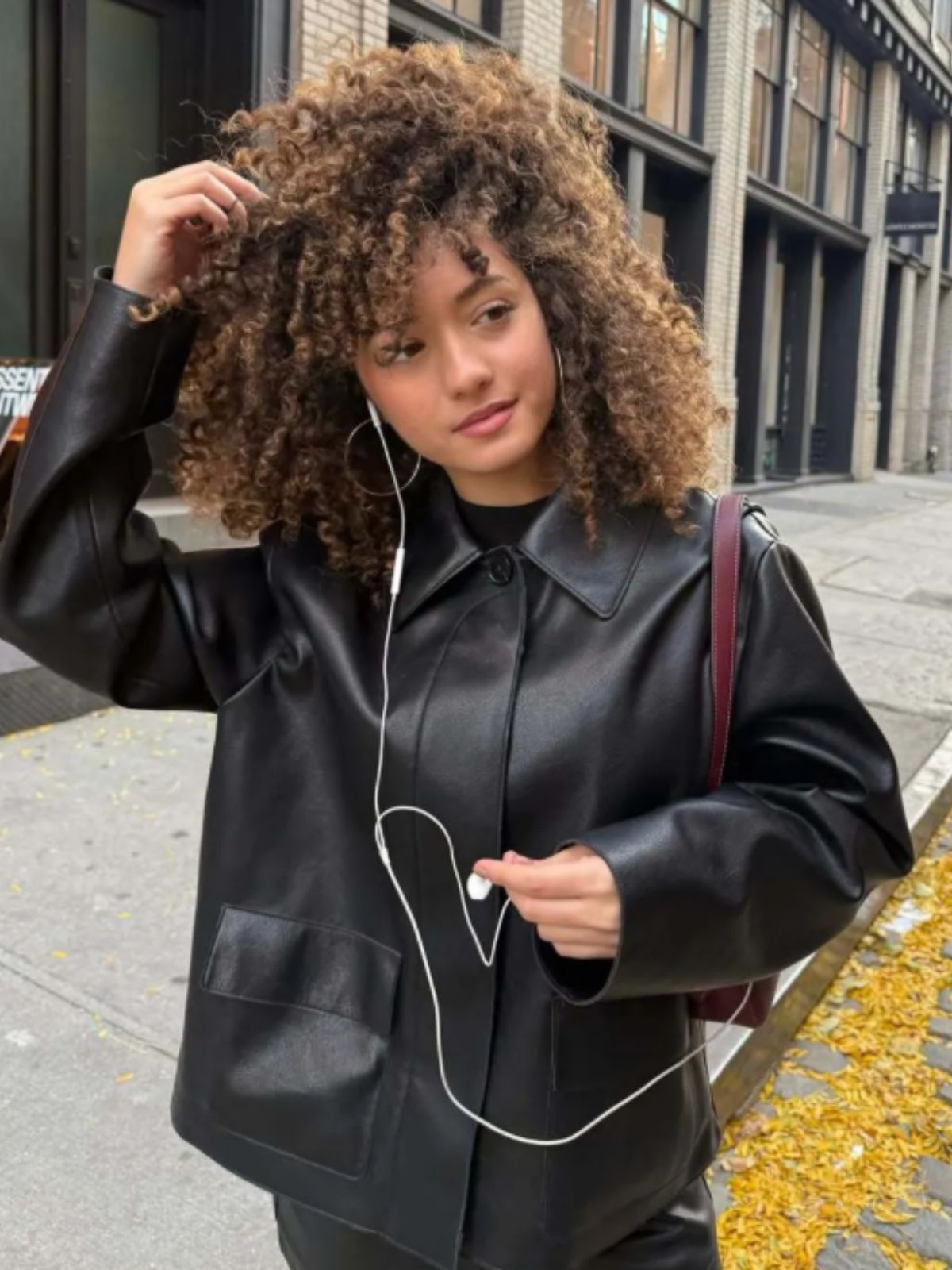 New York City Soley Liboy Black Leather Jacket