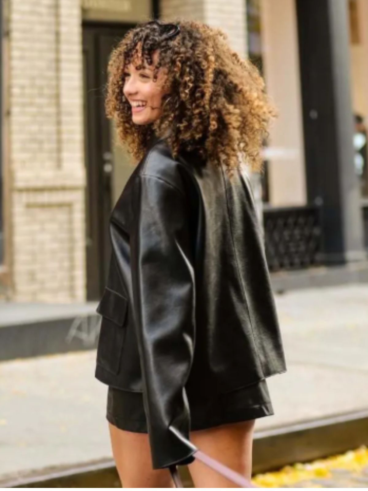 New York City Soley Liboy Black Leather Jacket