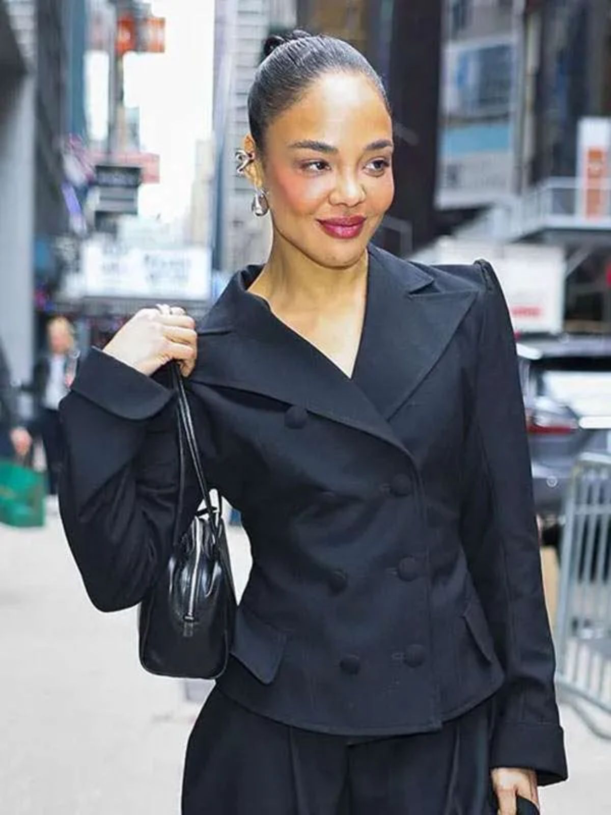 New York City Tessa Thompson Black Blazer