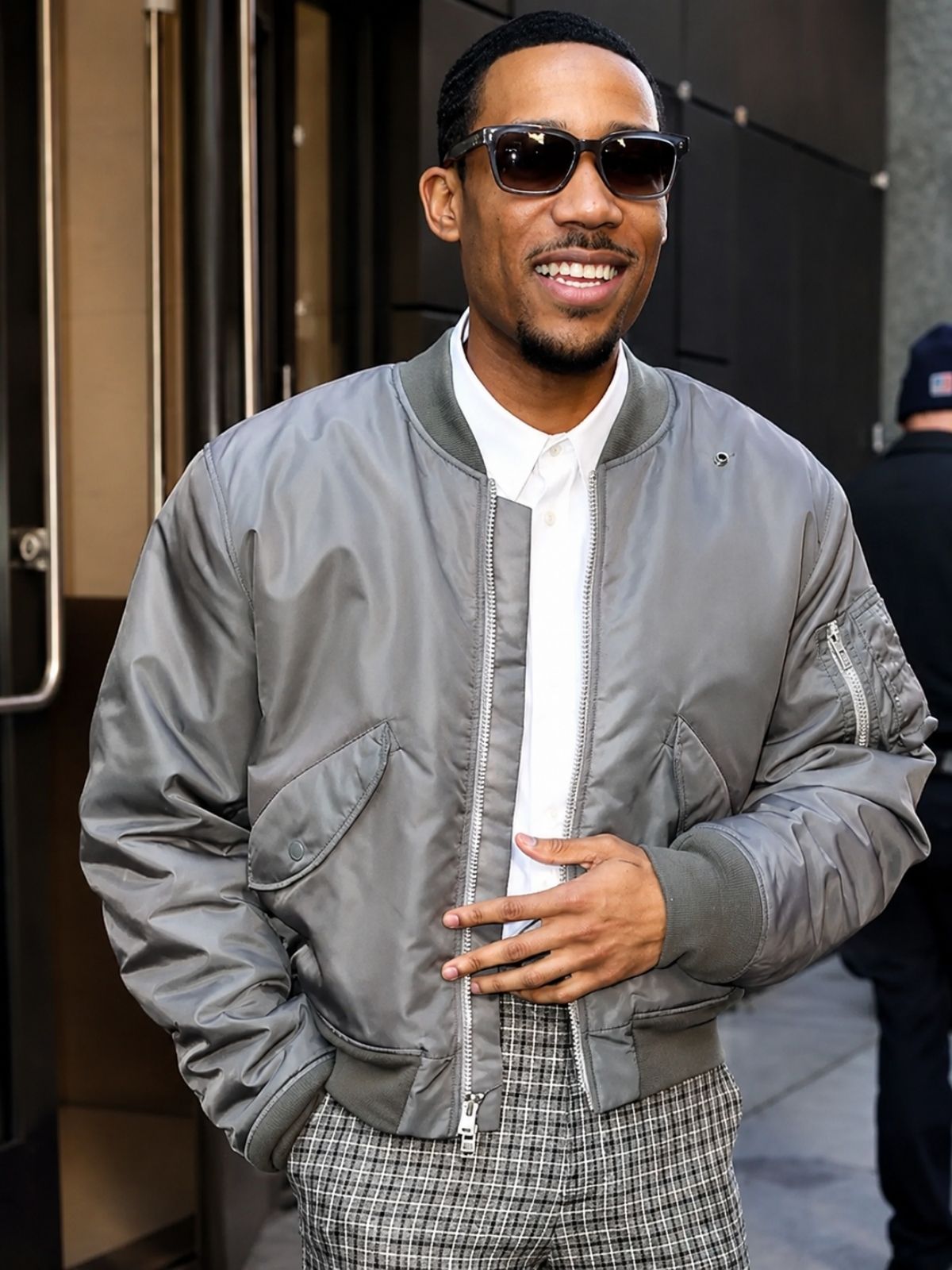 New York City Tyler James Williams Gray Bomber Jacket