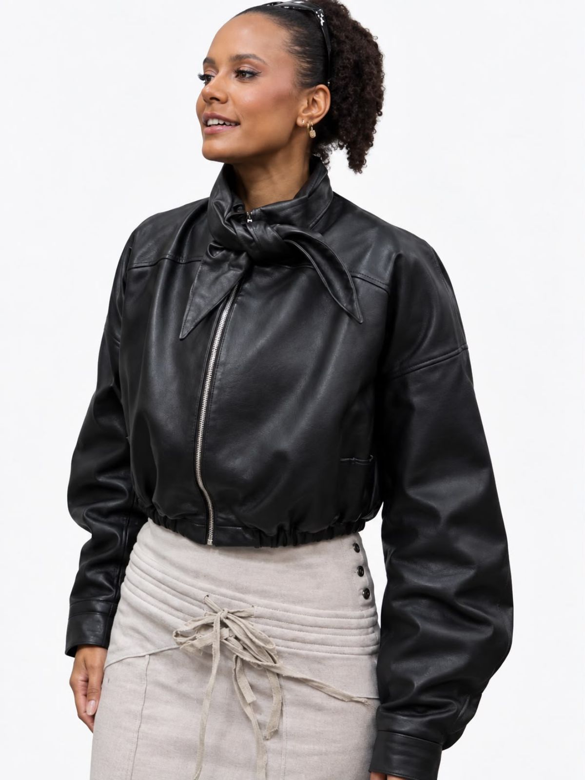 Next Gen NYC Ava Dash Black Leather Jacket
