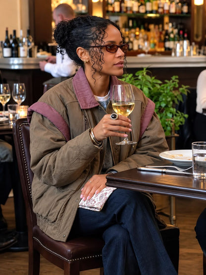 Next Gen NYC Ava Dash Brown Bomber Jacket