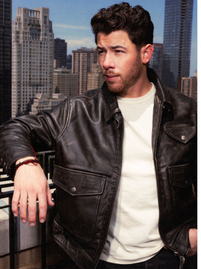 Nick Jonas Power Ballad Black Leather Jacket
