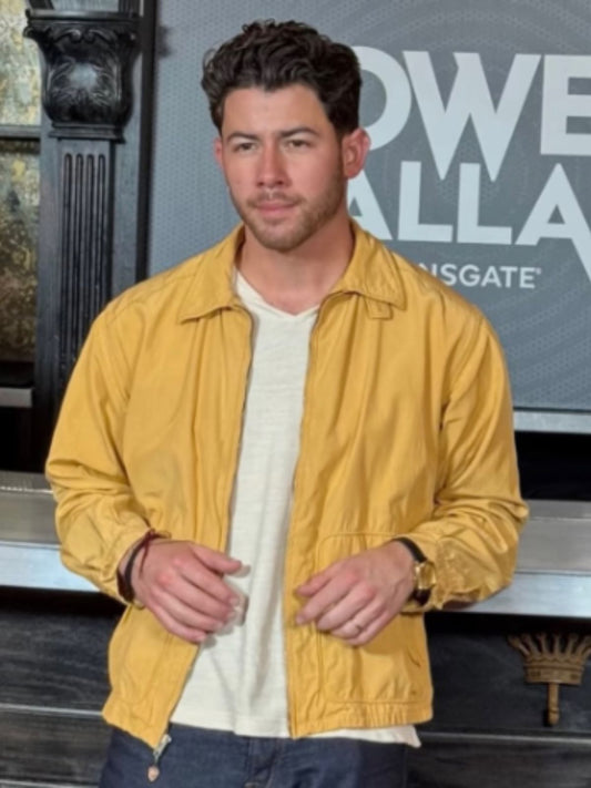 Nick Jonas Power Ballad Yellow Cotton Jacket