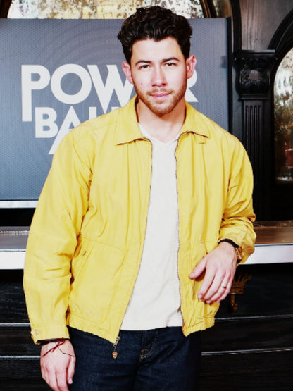 Nick Jonas Power Ballad Yellow Cotton Jacket
