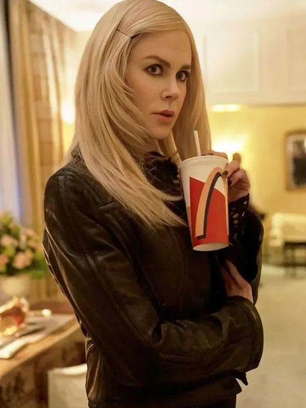 Nicole Kidman Nine Perfect Strangers 2025 Black Leather Jacket