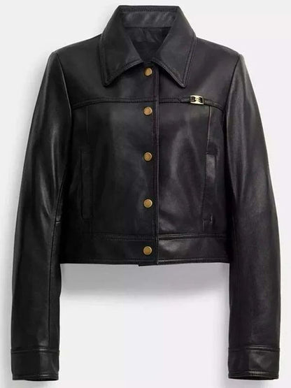 Nicole Kidman Nine Perfect Strangers 2025 Black Leather Jacket