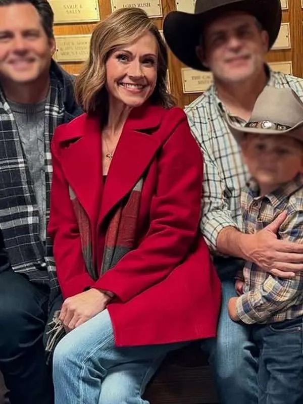 Nikki DeLoach A Grand Ole Opry Christmas Red Wool Coat